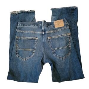 Hollister Mens Blue Cotton BALBOA Classic Straight Button Fly Y2K Jeans 30X30